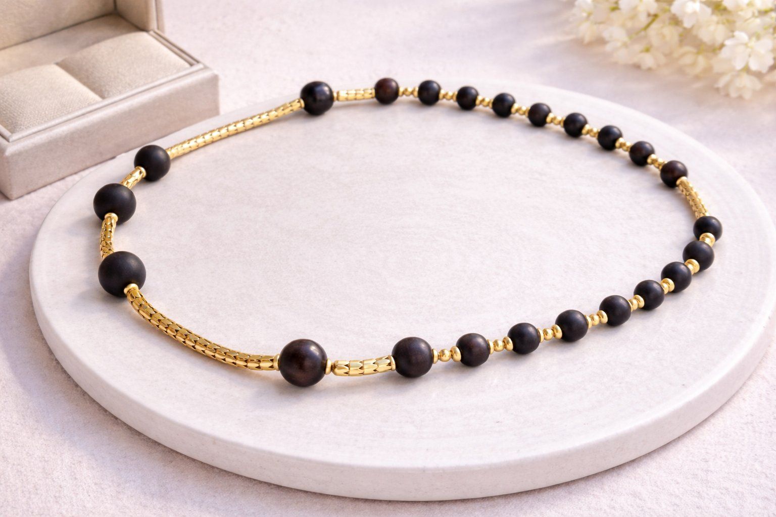 Catenine: Perlenkette Braun Gold 28 cm – Nuovo e nell'imballaggio originale da Fully venduto da VaneaSelection 3