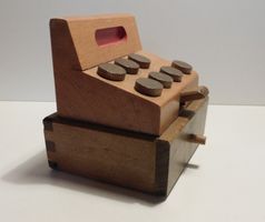 Spielzeug Holz Spielzeug Kasse ca 70er jahre