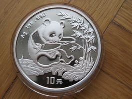 China 10 Yuan Panda Münze 1994 / 1 Unze Silber