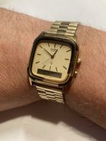 Casio Quartz anadigital vintage Uhr 31x37 mm