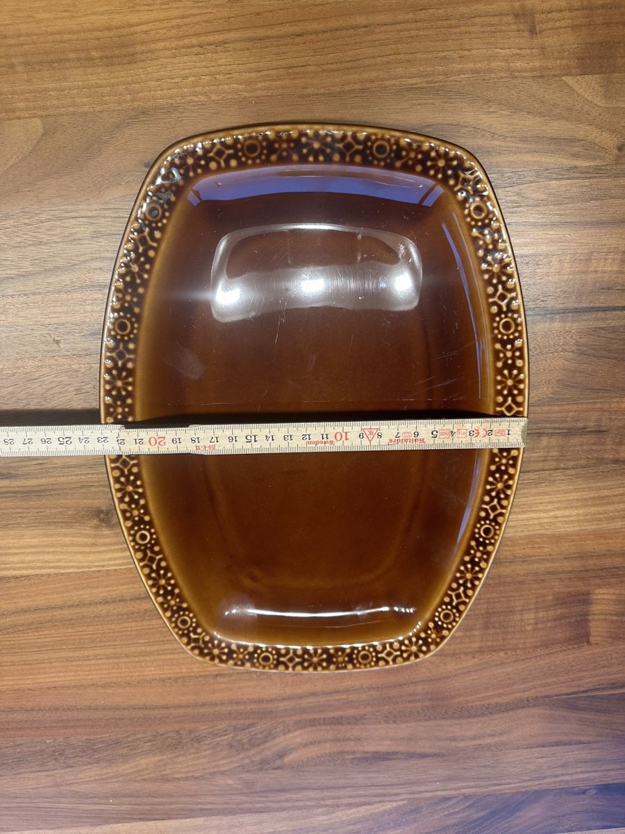 Servierplatten: Servierteller Celtic Ceramics braun gemustert gebraucht – Gebraucht aus St. Gallen von lelibehli 4