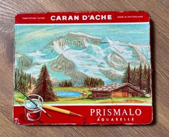 Alte Caran d'Ache Blechdose Farbstifte Prismalo Aquarelle
