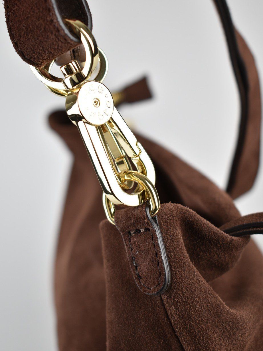 Abro Borse da donna: Abro Soley Handtasche, dunkelbraun, Wildleder – Usato da Nürensdorf venduto da 2ND_STORY 5