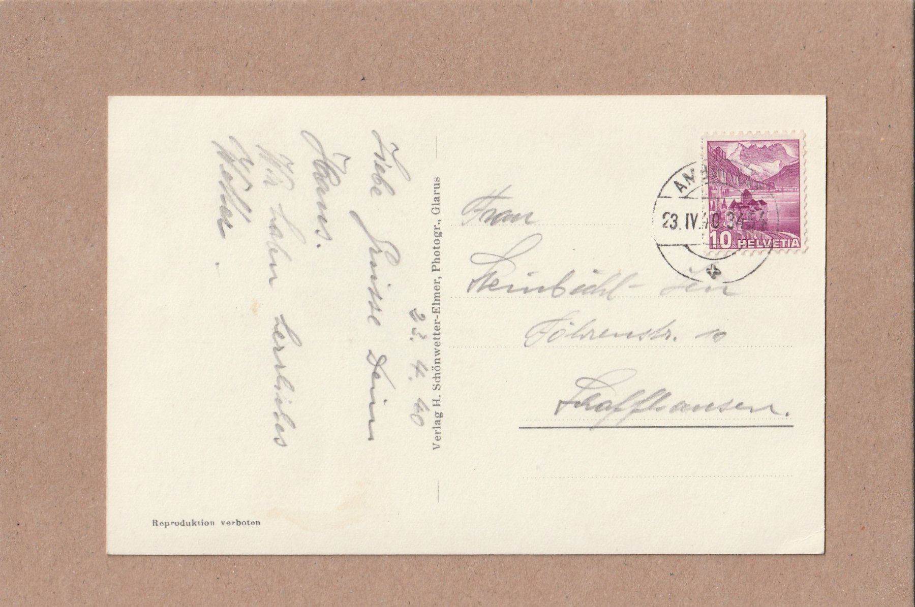 Cartoline postali: Ansichtskarte Mollis Bahnhofstrasse – Usato da Würenlingen venduto da wetroki 1