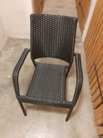 Lot de 4 chaises de jardin en résine tressée