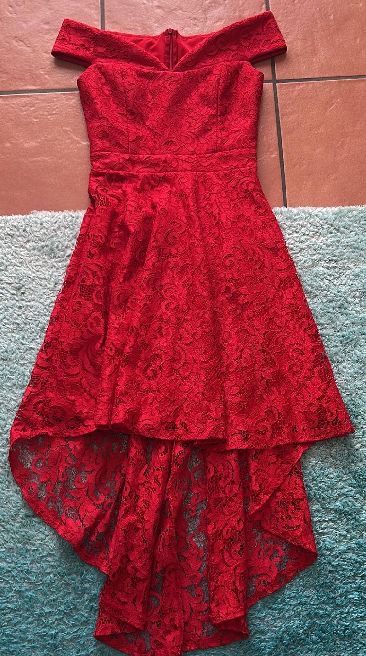 Kleider: Rotes Spitzenkleid Gr. 36 – Neu (gemäss Beschreibung) aus Affoltern am Albis von ManuFati7