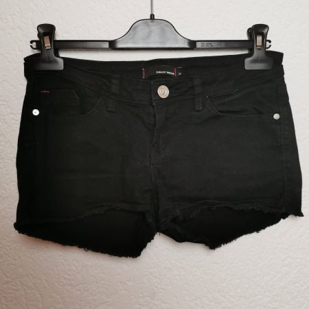 Jeans Shorts Schwarz Uni - M