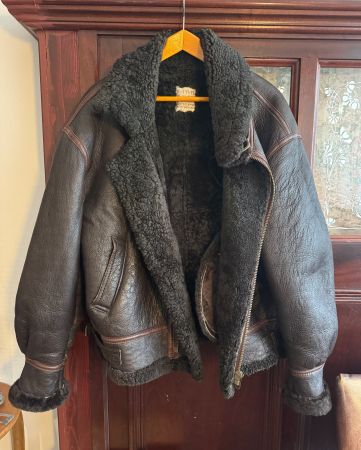 B-3 Leder Bomber Jacke Lammfell Fliegerjacke Army