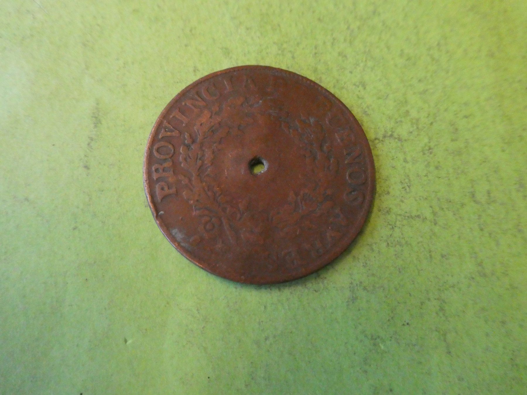 Alle Münzen: Argentinien Buenos Aires 1853, 2 Centavos – Gebraucht aus Hinterforst von Rohusri