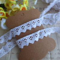 Spitze Spitzenband Baumwolle weiss blanc 4M dentelle coton