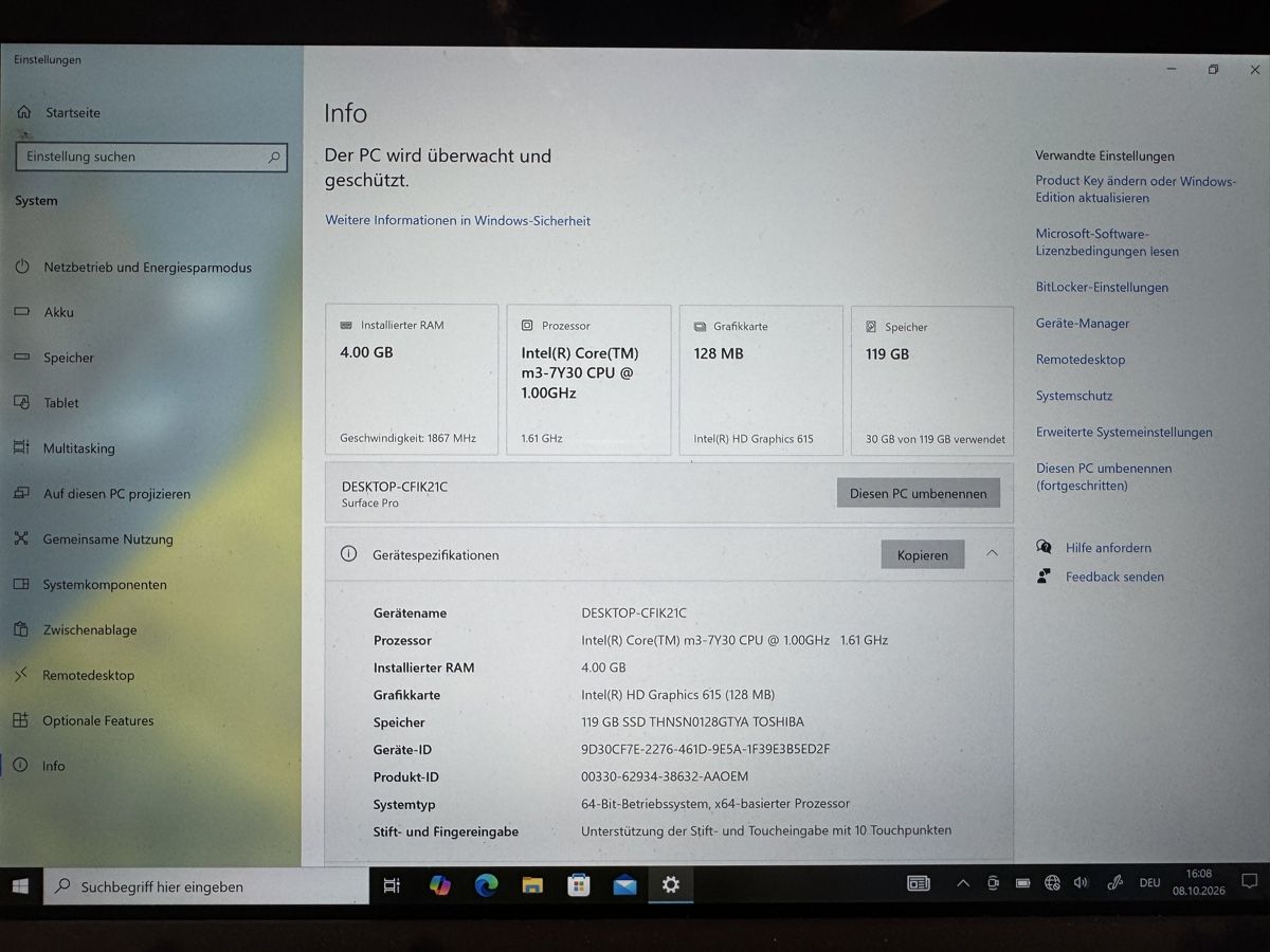 Microsoft Notebook: Microsoft Surface Pro – Usato da Uerzlikon venduto da choerndli66 8