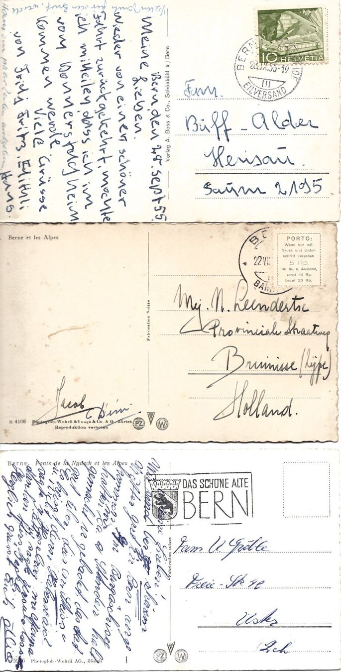 Cartoline postali: AK Bern schwarz/weiss – Usato da Brunnadern venduto da eichmann.anton 1