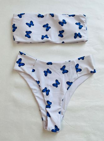 Schöner Bikini mit Schmetterling-Muster für den Sommer 🦋...