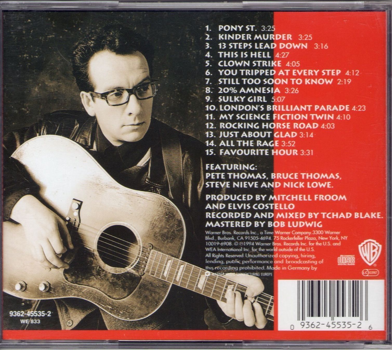 CD: ELVIS COSTELLO - BRUTAL YOUTH – Usato da Lausanne venduto da sbar224 1