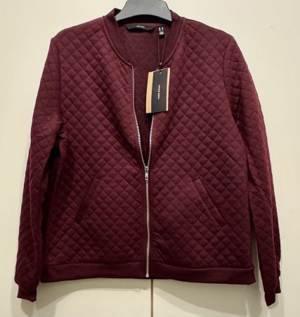 Veste femme zippée VERO MODA, bordeaux, taille XL
