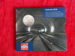 20 Franken Silber Gedenkmünze - Gottardo 2016 - Im Folder