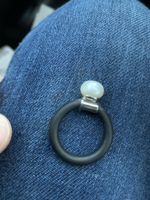 Eleganter Damenring mit Suesswasserperle, neuwertig