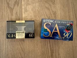 4x Leerkassetten original | TDK & Maxell