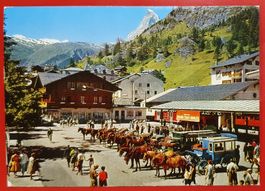 Zermatt 1967 - Bahnhofsplatz