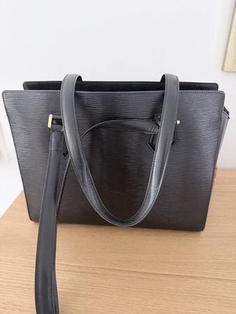 Louis Vuitton Dupleix shoulder bag crafted from black Epi le