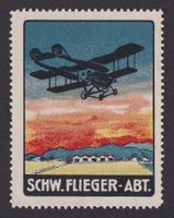 Flugspende Vignette 1917.1E Schw. Flieger-Abt.