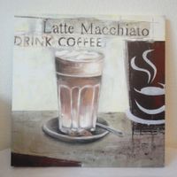 Deko-Bild Latte Macchiato Drink Coffee