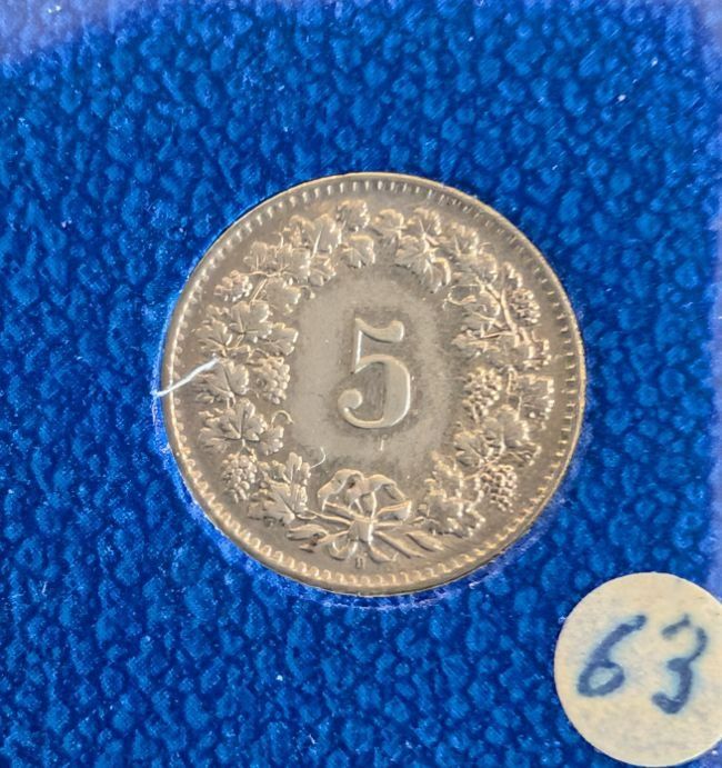 Tutti le monete: 5 Rappen 1963 – Usato da Arch venduto da coinsandmore 1