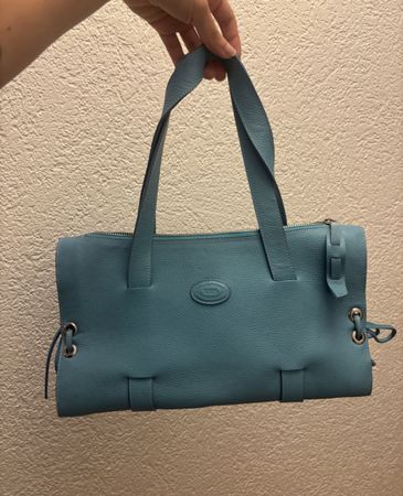HELLBLAUE VINTAGE TOD'S HANDTASCHE