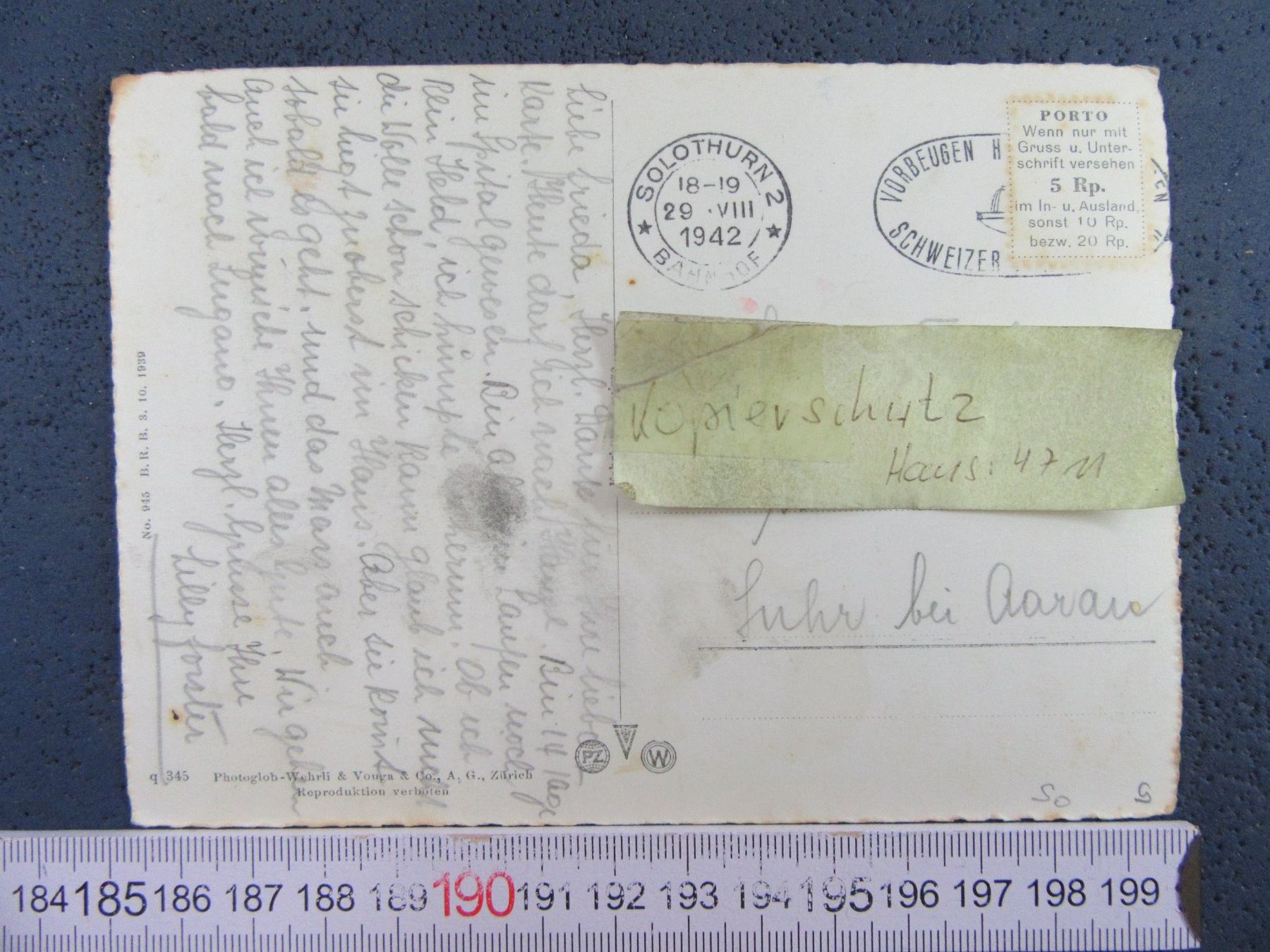 Cartes postales: SOLOTHURN 1939 VOGELSICHT PANORAMA – D'occasion à Ettingen par Hausi4711 1