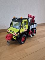 Dickie Toys Unimog Kran LKW gelb gebrauchter Zustand