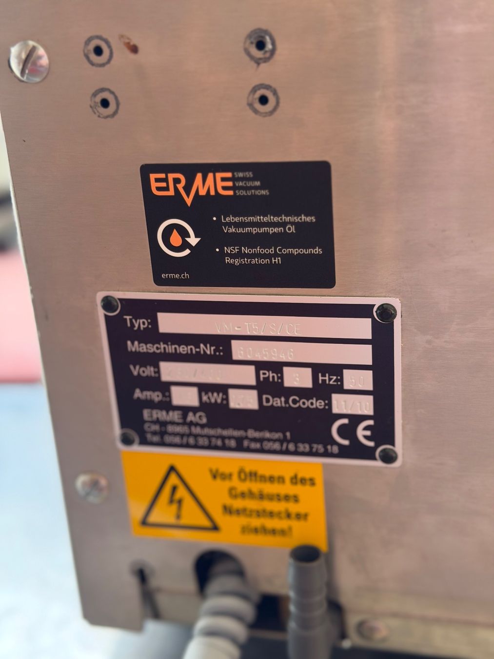 Elettrodomestici da cucina: Vacuummaschine Erme VM T5 S/CE – Usato da Hausen AG venduto da eri_6ndx 6