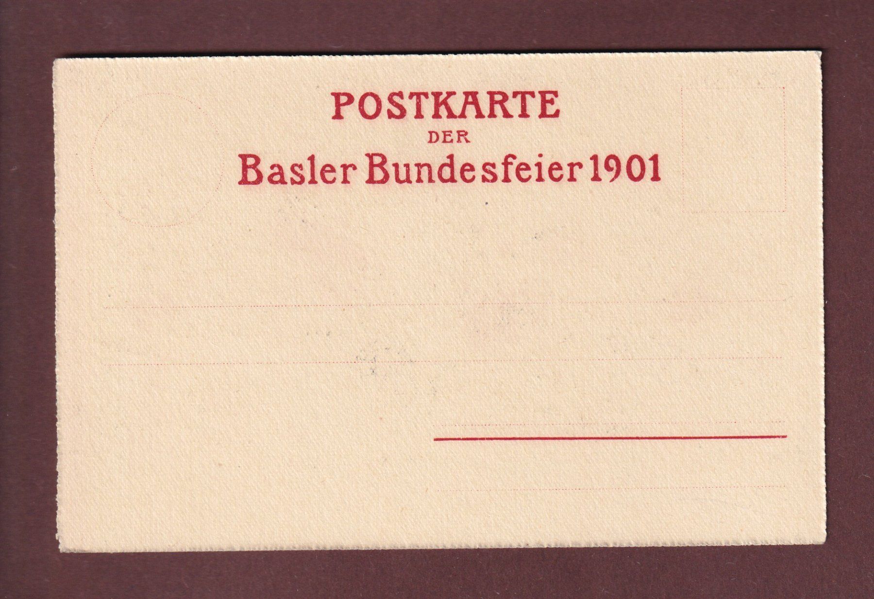 Cartoline postali: BASEL - Bundesfeier Festspiel 1901 – Usato da Pully venduto da nicecards 1