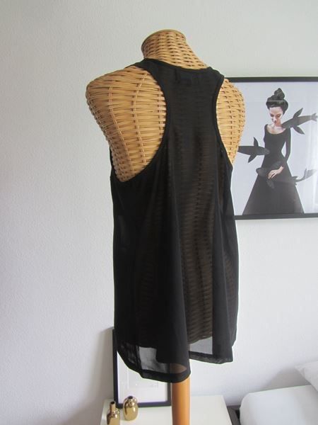 Top: Chiffon Top schwarz transparent - S – Usato da Zürich venduto da Diazaio 3