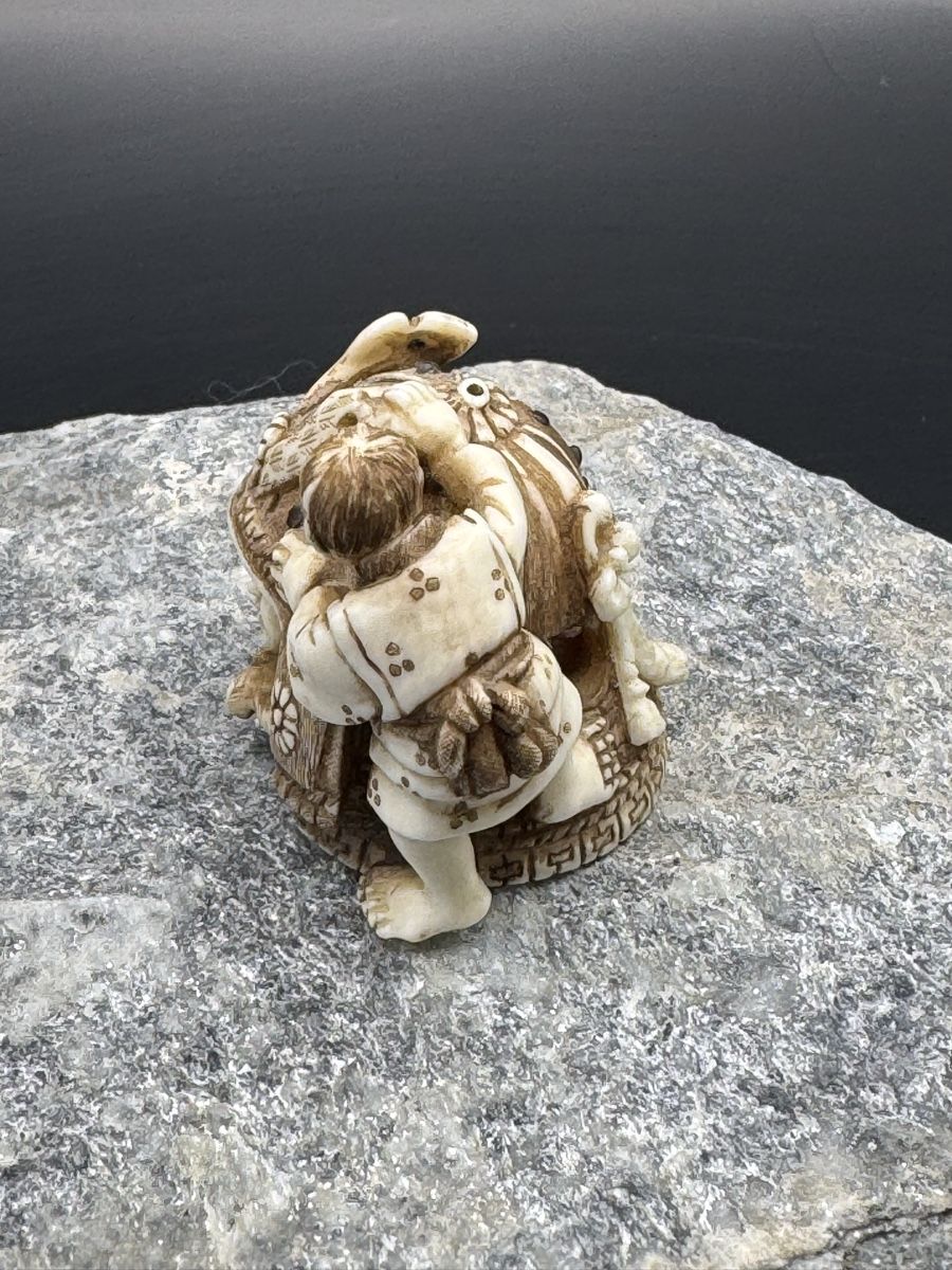 Statuette: Netsuke  – enfant avec kabuto – Usato da Fiez venduto da Kirafinds 2