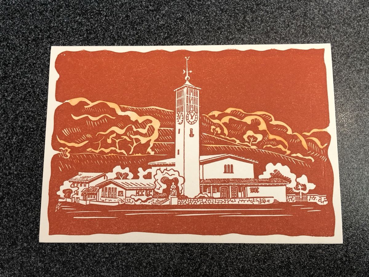 Cartoline postali: Spendenkarte KIRCHENBAU WABERN 1947 – Usato da Lufingen venduto da Rac0