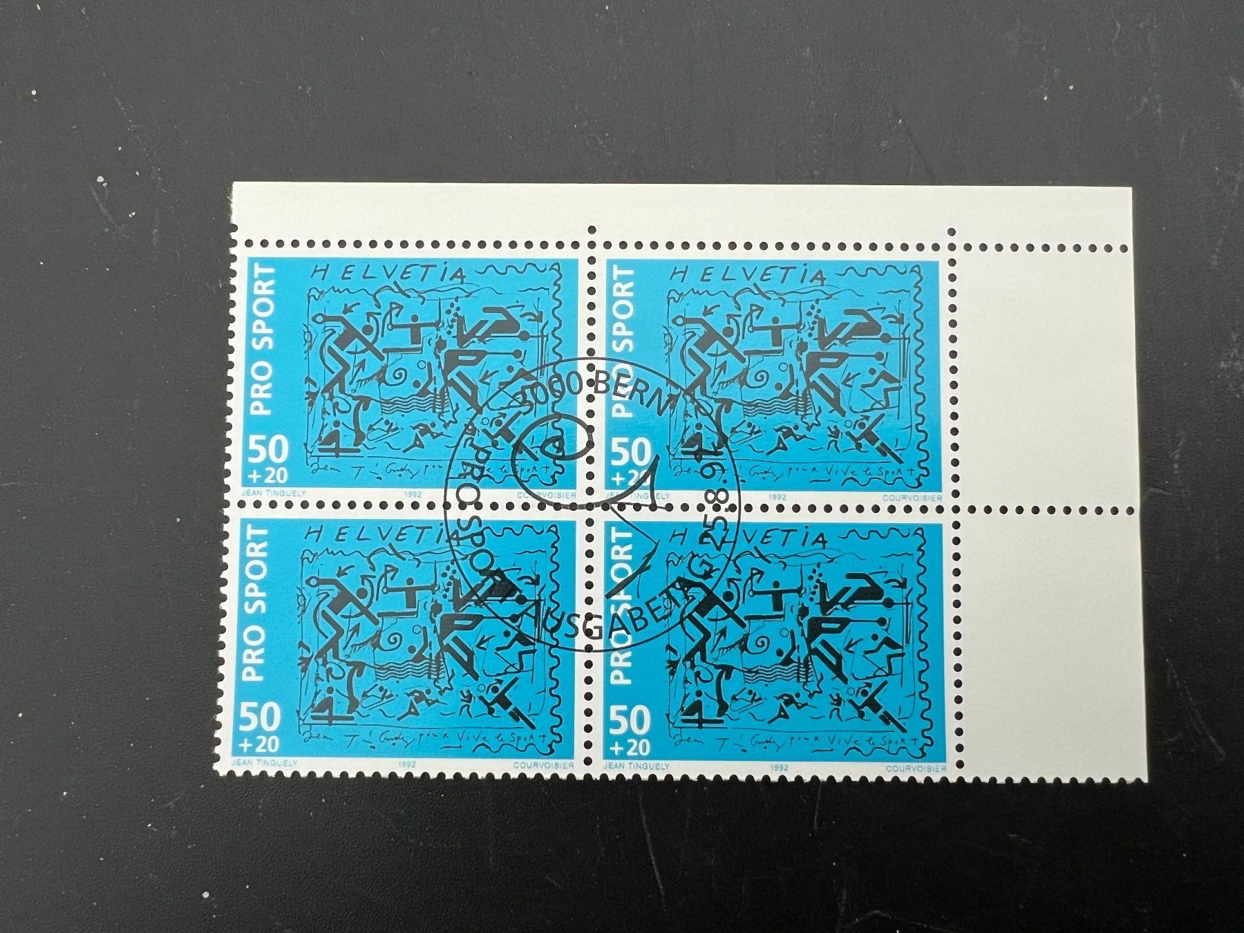 Tutti i francobolli: 1997  Erstag gest.Viererblock mit Tab (K33) – Usato da Hinwil venduto da Sidi4