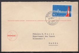 FDC Flughafen 1953    SWISSAIR - Kuvert