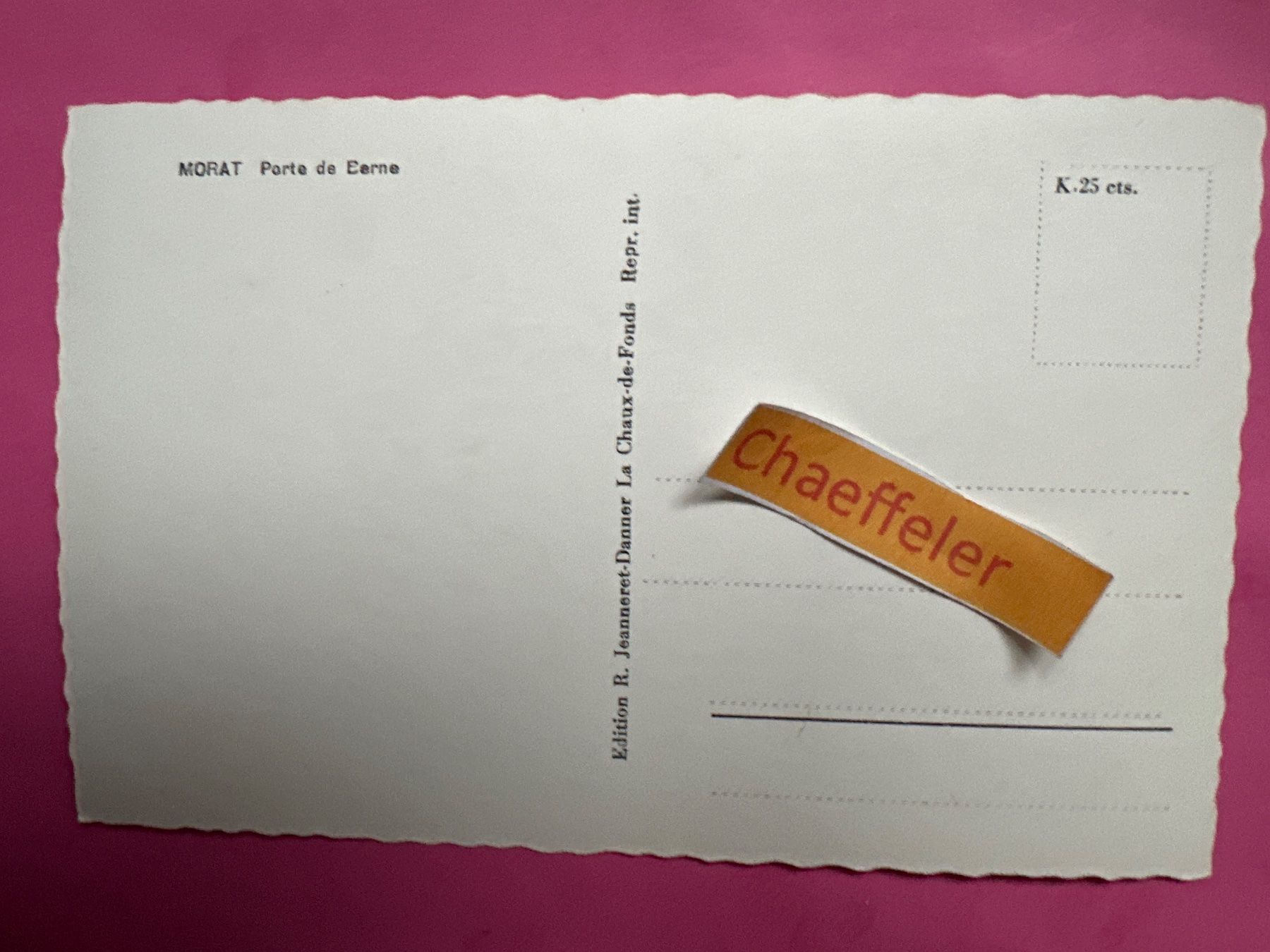 Cartoline postali: Murten - Morat Porte de Berne – Usato da Zürich venduto da Chaeffeler 1