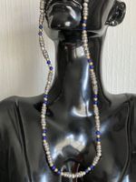 Collier ethnique Mixte argent 925  et Lapiz Lazuli, 32gr