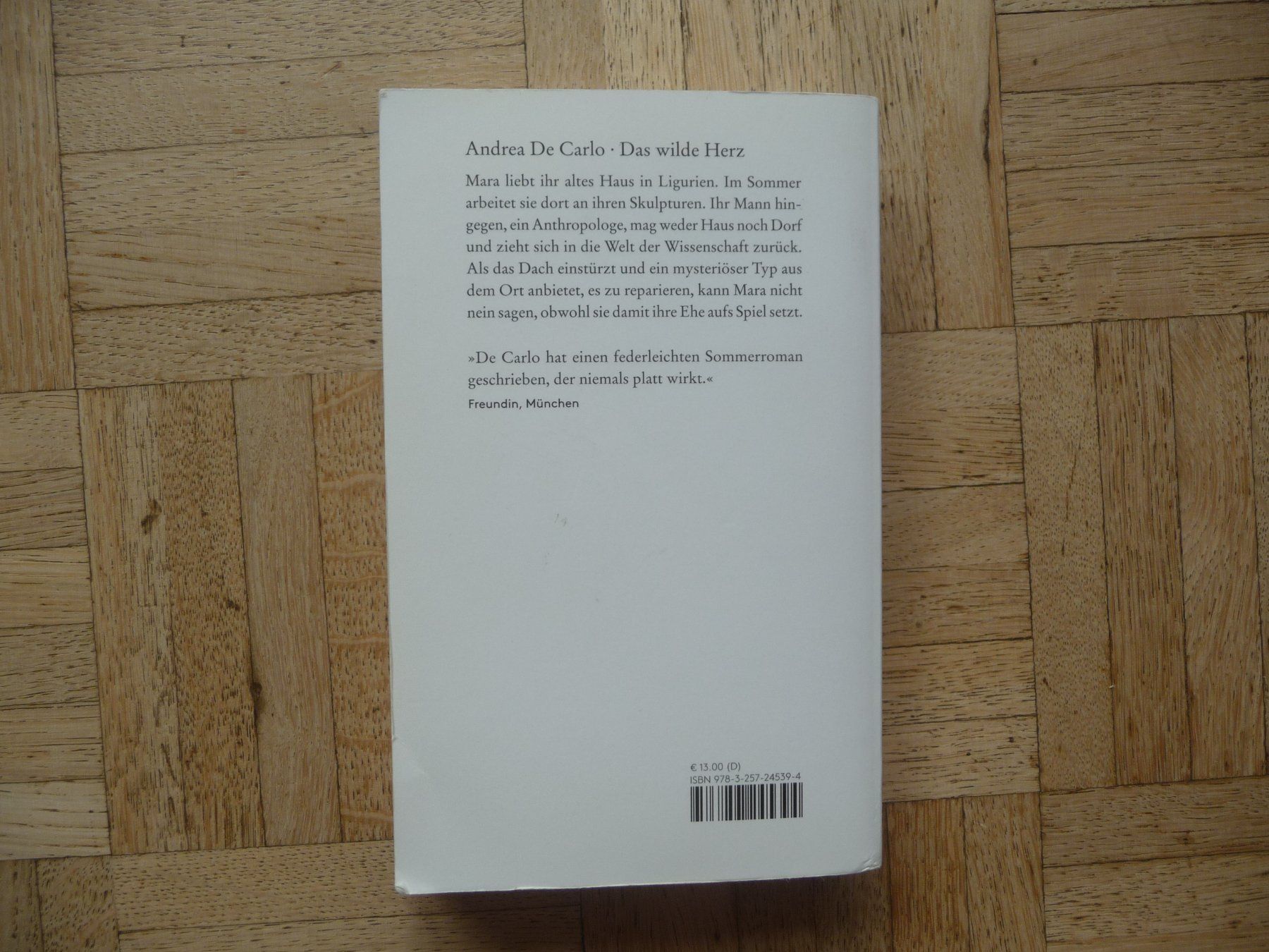 Libri: Andrea De Carlo, Das wilde Herz – Usato da Zürich venduto da Edje 1