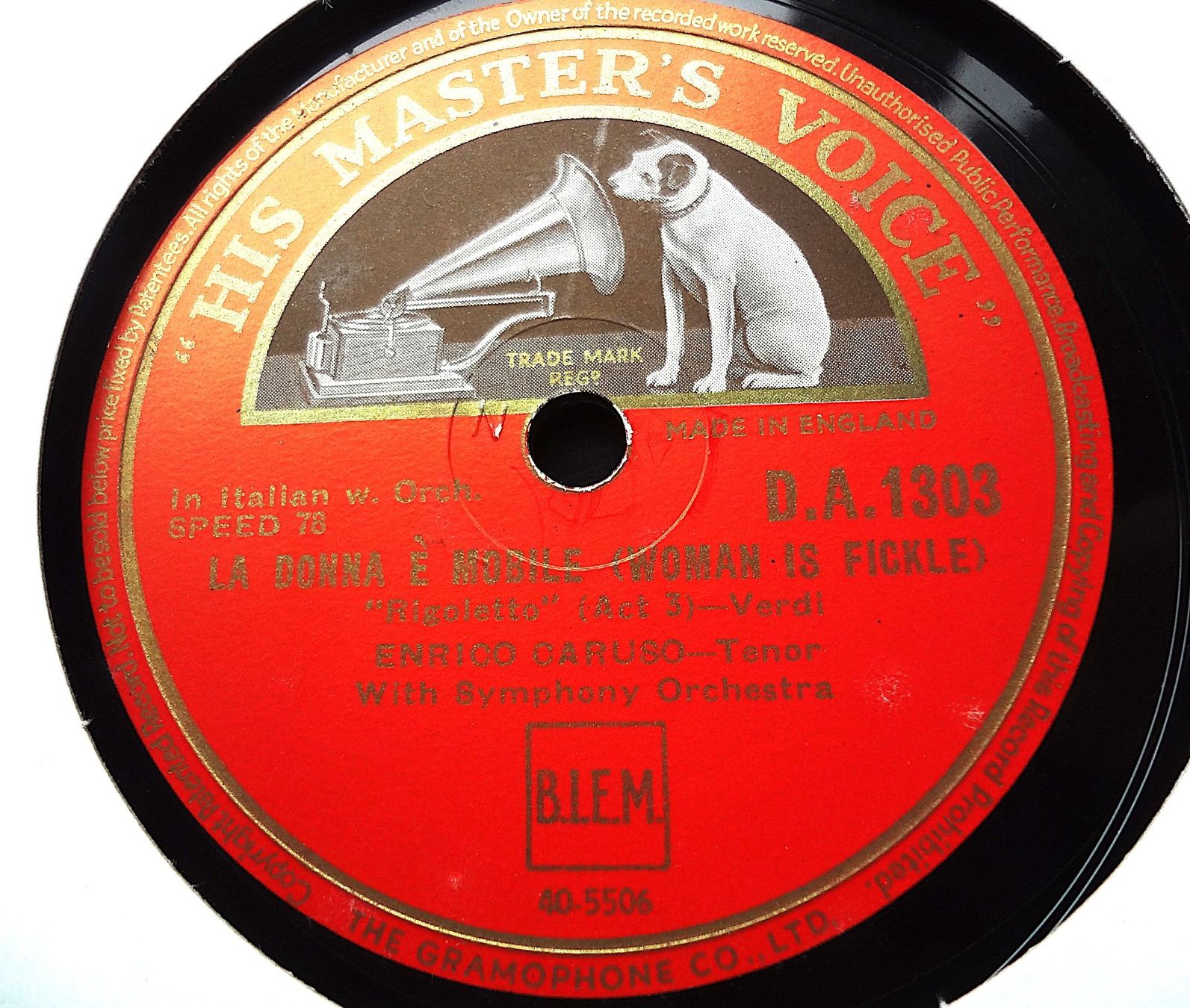 Dischi in vinile: Caruso Schellackplatte, O sole mio – Usato da Hemishofen venduto da Phonomandy 1