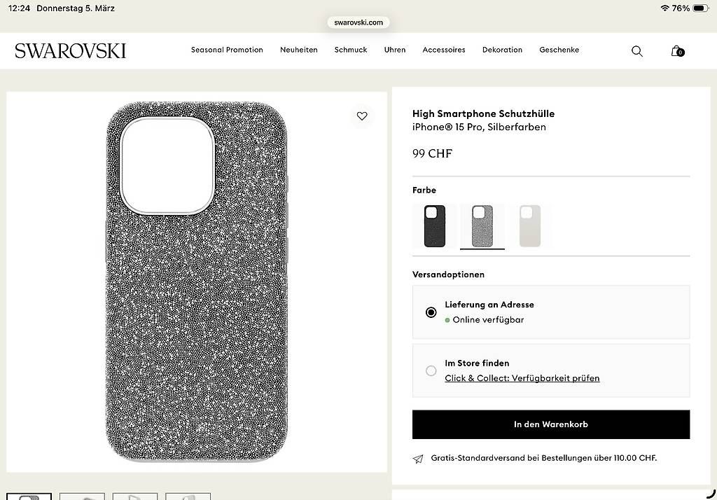 Cover & Protezioni schermo: Swarowski iPhone 15Pro Hülle - Neu – Usato da Unterägeri venduto da v_a_s6y8 1