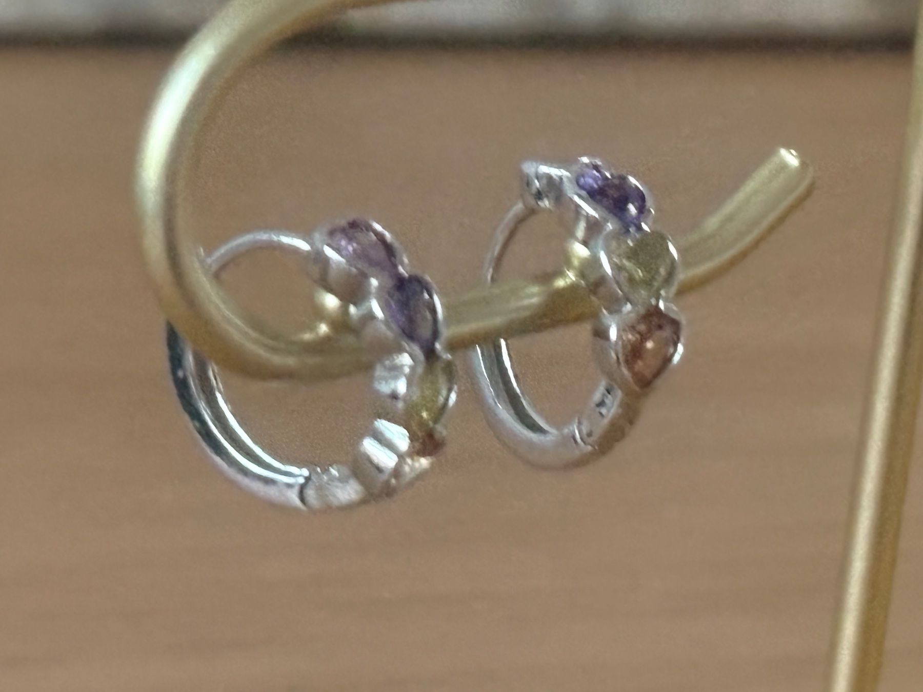 Orecchini pendenti & Orecchini a lobo: Luxus Elegante Creolen Ohrstecker Farbe:Silber/ multicolore – Nuovo (secondo la descrizione) da Biel-Bienne venduto da Roserosse13 2