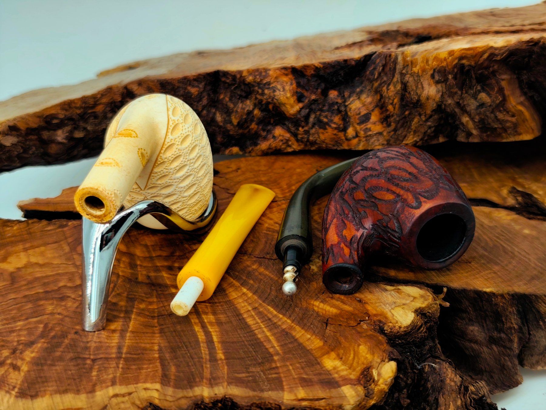 Pipe & Accessori: 2 edle Pfeifen, Bruyere & Meerschaum, Tabakpfeife – Usato da Arlesheim venduto da Premius_1 6