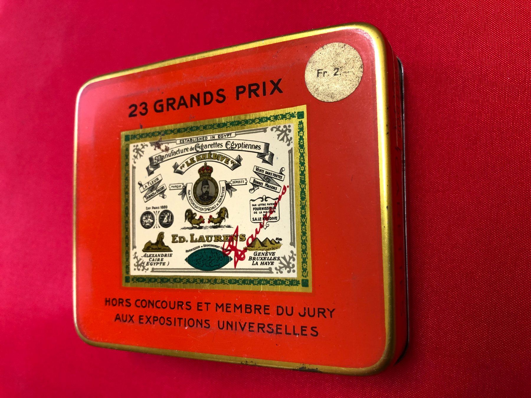 AluBox Sonstige Tabakwaren: Ed. Laurens Genève Zigaretten Deckel - Blechdose Prince – Gebraucht aus Wolhusen von albaro01 2