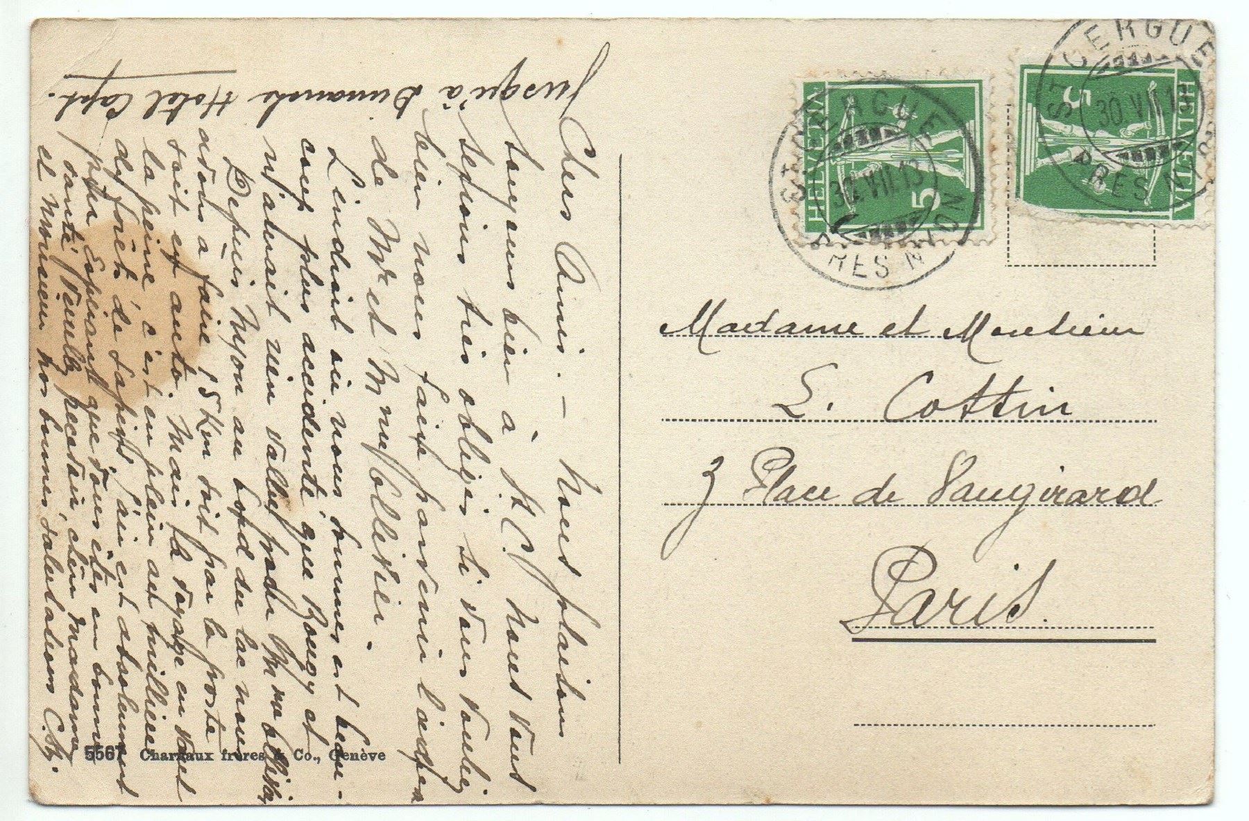 Cartes postales: ST. CERGUE La Poste - Post mit Postkutsche – D'occasion à Jona par philajona 1