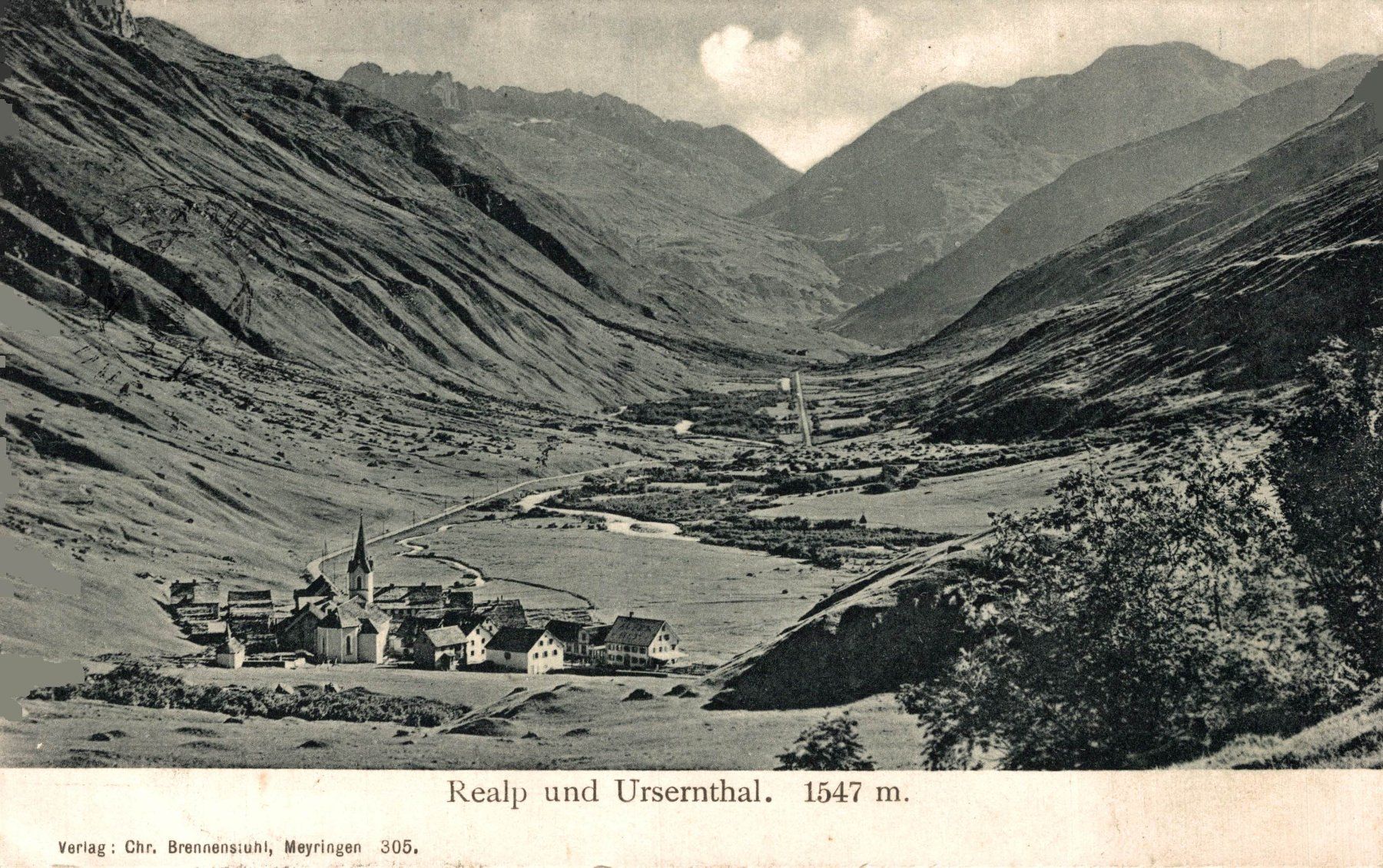 Cartes postales: Realp und Ursernthal. 1547 m. – D'occasion à Bronschhofen par Astore