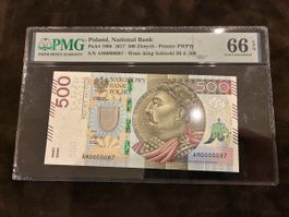 Poland 500 Zlotych 2017 Low Number