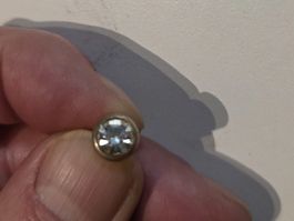 Ohr Ringe 12mm  Ohrhänger Stecker Clip mit klarem Stein