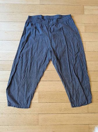 Hose Barrell-Shape Anthrazit Baumwolle Khadi Gr. L - XL